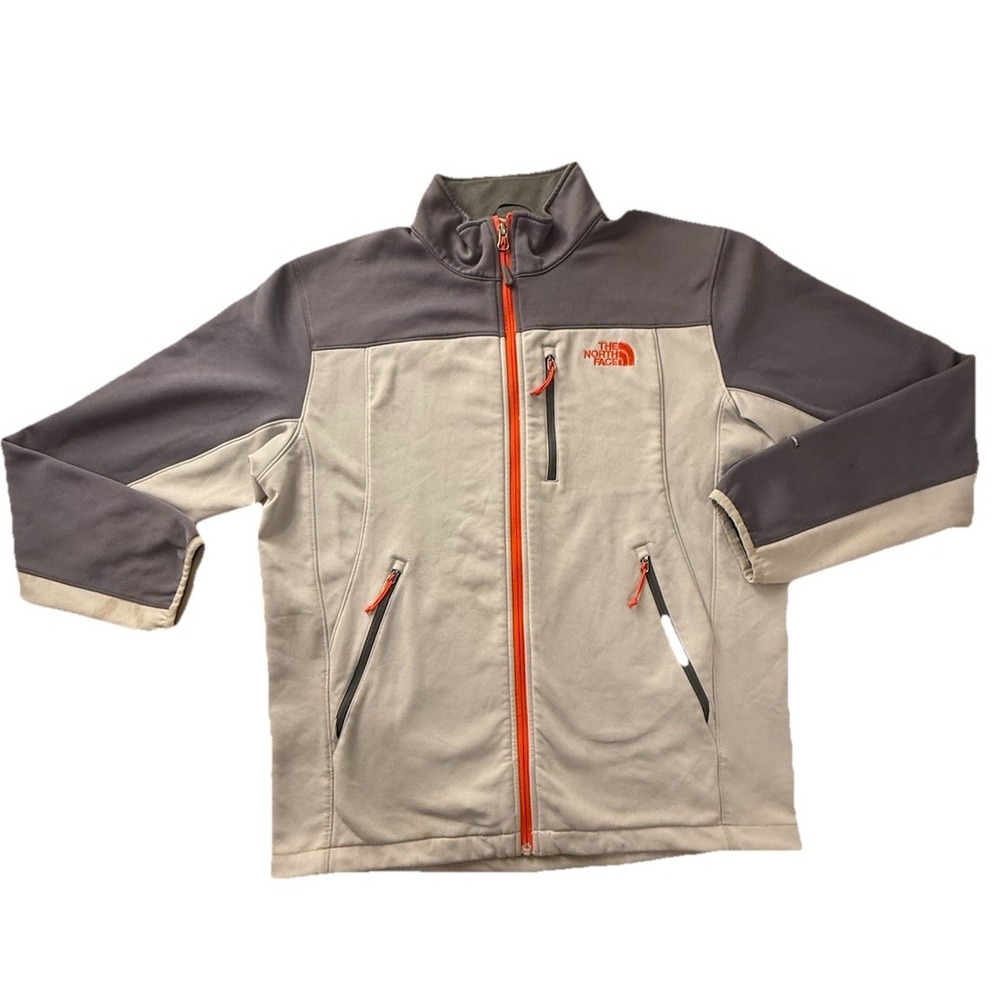 North Face Momentum Running Jacket‎ Mens L Gray Flashdry Zip Stretch Gorpcore